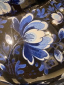 Heinen Delfts Blauw - Zwarte/blauwe vaas