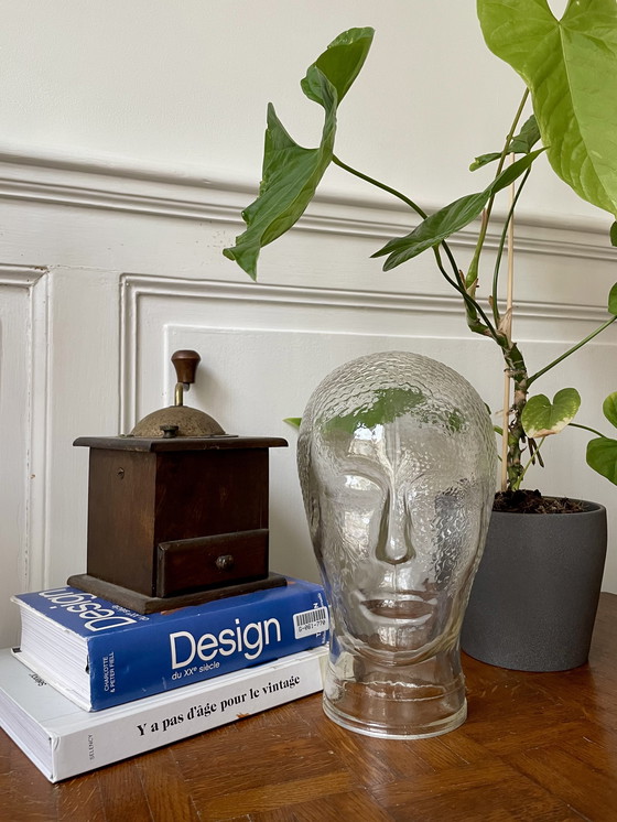 Image 1 of Vintage glazen paspop hoofd