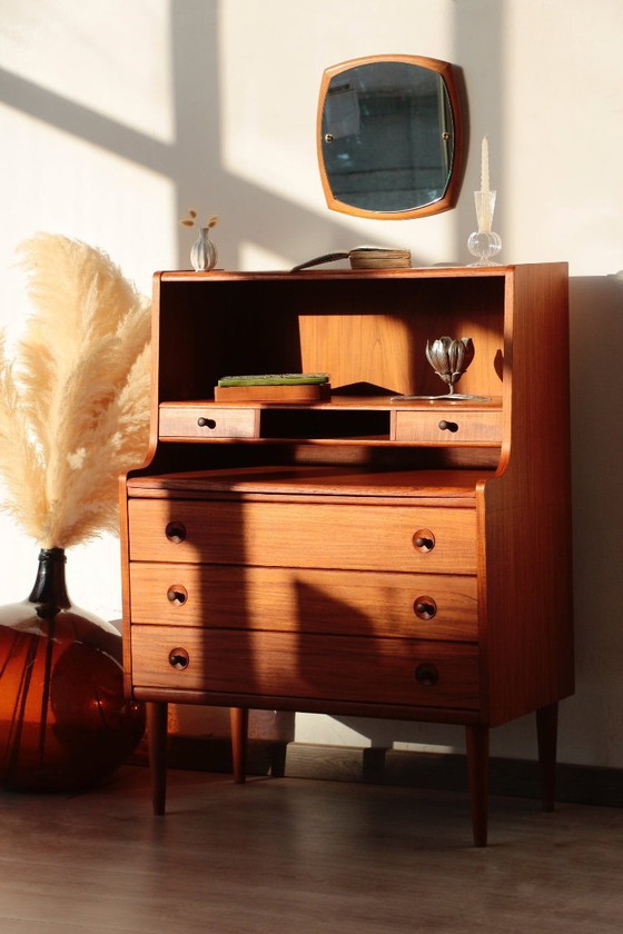 Image 1 of Vintage Scandinavische teakhouten secretaire - MSE Mobler (1960)