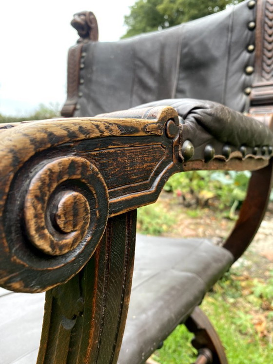 Image 1 of Dagobert ridderstoel leder 1900