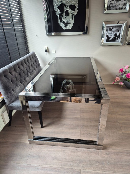 Eicholtz dining table and chairs plus Kare dining bench