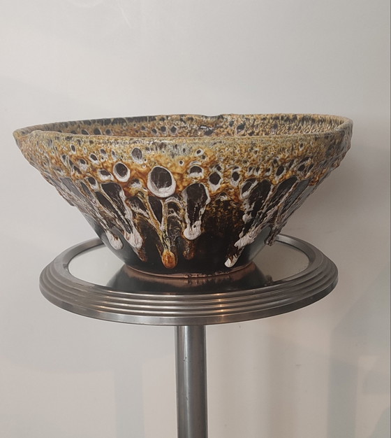 Image 1 of Large "Fat Lava" Volcanic Bowl - A Character Piece (1960/70)