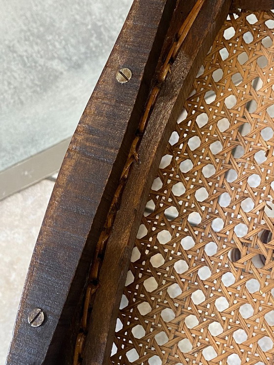 Image 1 of Coppia N2 di sedie antiche in canna e legno del 1900