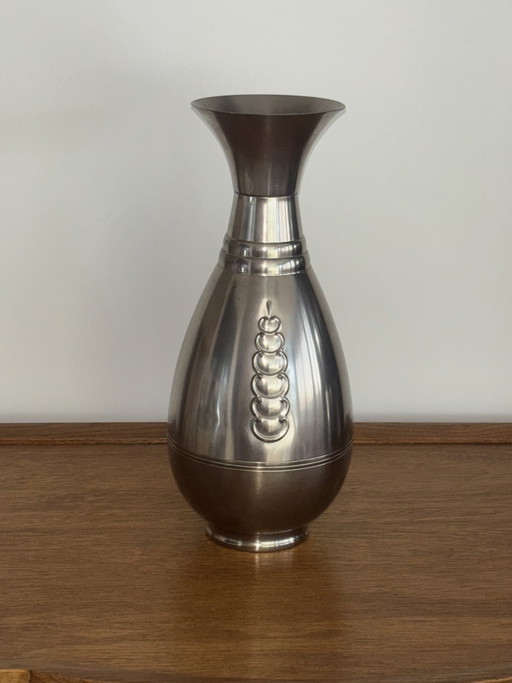 Vaso Art Déco antico di RIO Tiel (Daalderop) – vazen, Metal (photo 2 of 10)