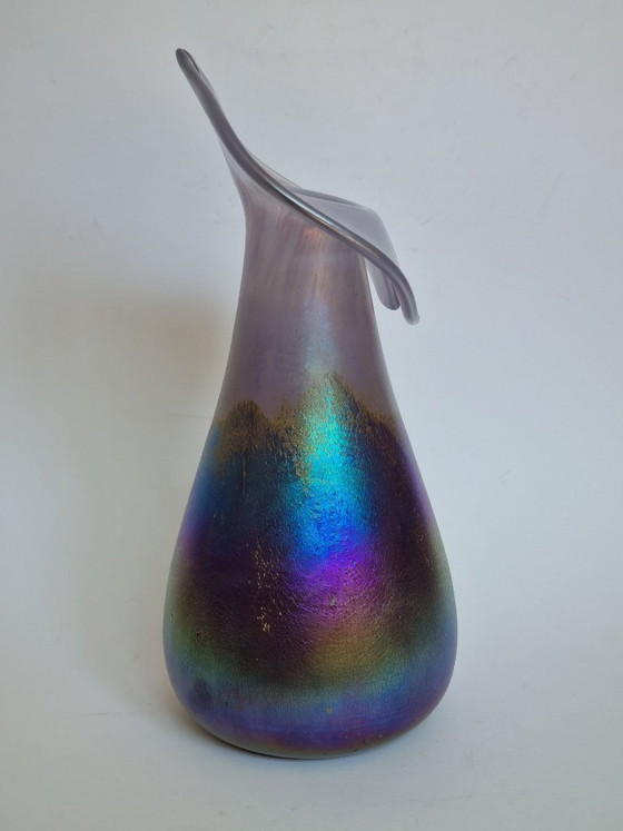 Image 1 of Exquisite JOSKA Studio-Design glass vase – iridescent – ​​29 cm