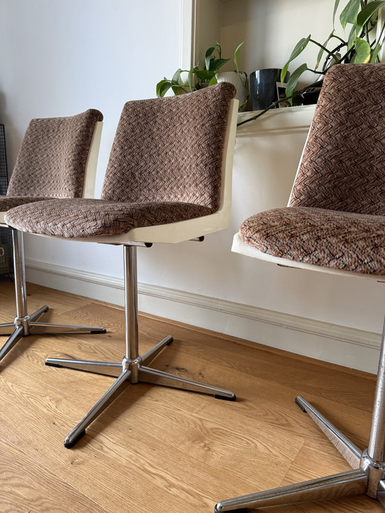 Image 1 of Vintage chrome swivel chairs