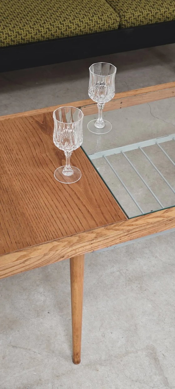 Wood, metal and glass coffee table by Jitona 1960 – polished steel, Mid Century Modern (photo 15 of 16)
