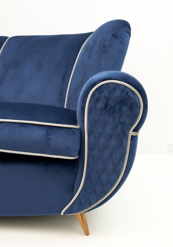 Image 1 of Divano in velluto italiano Art Déco Guglielmo Ulrich, anni '40