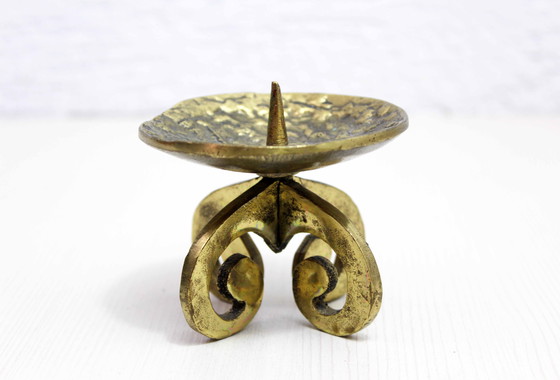Image 1 of Bronze Brutalist Candlestick 1960