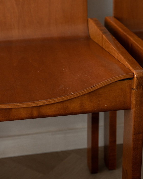 Sillas de comedor italianas de contrachapado, atribuidas a Molteni, años 70, juego de 4 – Molteni&C, Wood (photo 22 of 24)