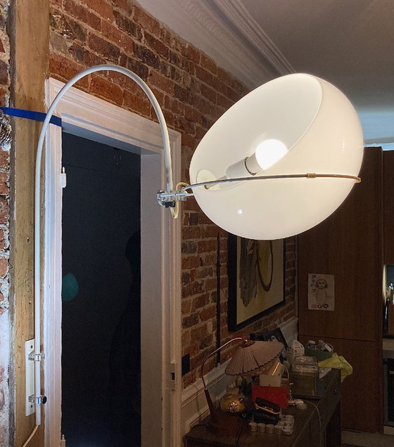 Image 1 of Grande lampada da parete ad arco Dijkstra in acciaio e acrilico