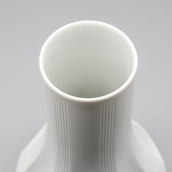 Image 1 of ARCHAIS Vasen-Duo Heinrich Fuchs Hutschenreuther 60er–70er Jahre Op-Art Biskuitporzellan