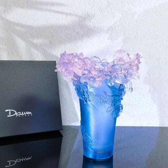 Image 1 of Vase « Sweet Garden », H 28 cm, par Daum