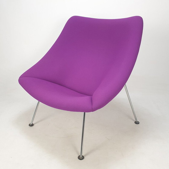 Image 1 of Vintage Oyster fauteuil en voetenbank van Pierre Paulin voor Artifort, jaren 1980