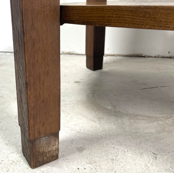 Image 1 of Amsterdam School Side Table With Glass Top