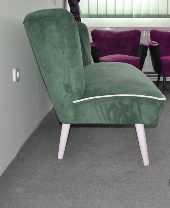 Groene Mid-Century Bank – Bankstel, Mid Century Modern (photo 2 of 6)
