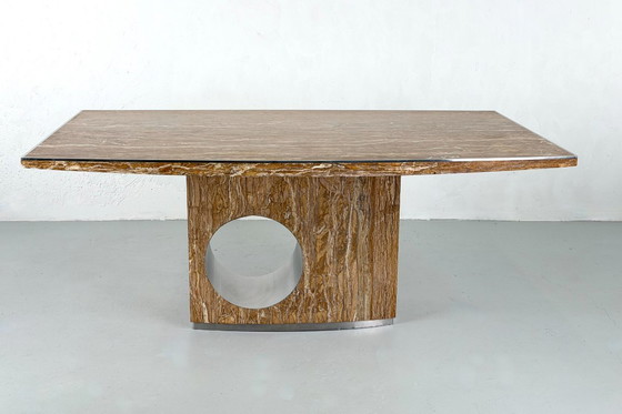 Image 1 of Esstisch aus Marmor von Willy Rizzo, Italien - 1960er Jahre