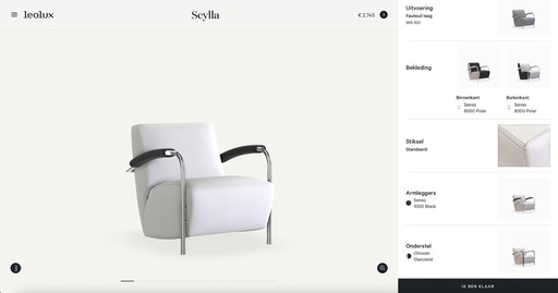 Leolux Scylla Feauteils (white leather)