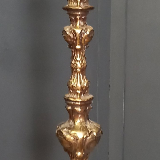 Image 1 of Lámpara de pie francesa barroca de bronce (1920-1930)