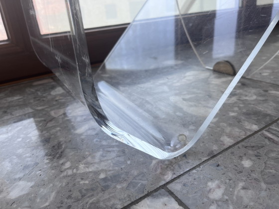 Image 1 of Vintage salontafel van plexiglas | Design bijzettafel | Ruimtevaarttijdperk | Jaren 70