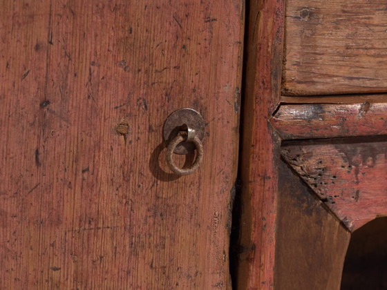 Antico mobile basso laccato rosso in pino – Cina, circa 1900 – Credenze, Iron (photo 25 of 40)