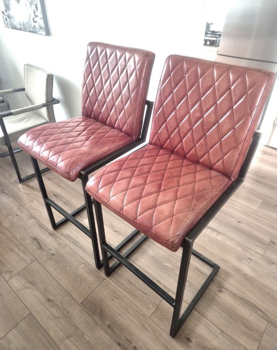 Image 1 of 2 chaises de bar - 80 cm - Collection d'art vintage