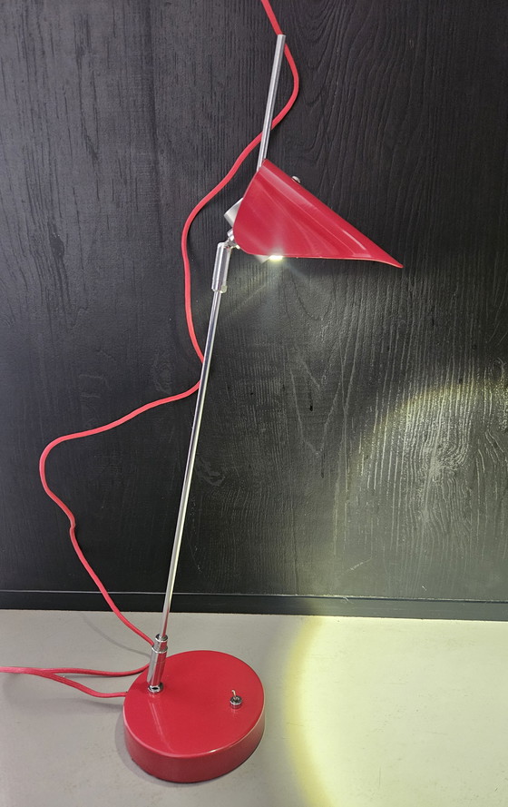 Image 1 of Red minimalist designer lamp Desk lamp.