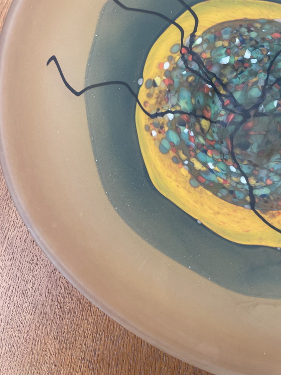 Image 1 of Large Mihai Topescu glass paste bowl