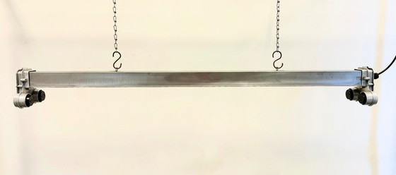 Image 1 of Industrial Polished  Hanging Tube Light, 1970s