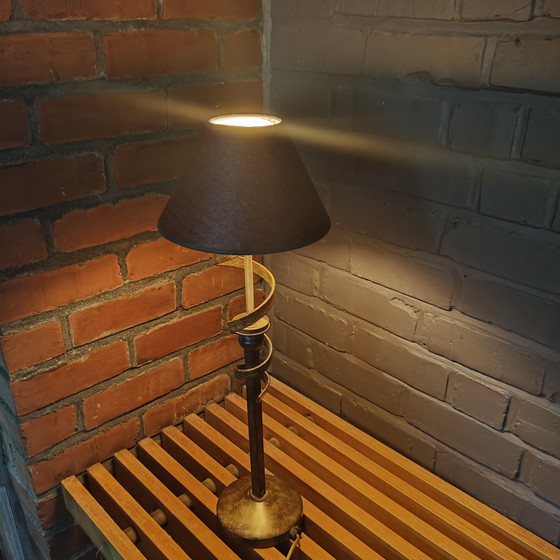 Vintage Italian A.M. Luce table lamp – Sculptural spiral design – 58 cm – Metal (photo 7 of 10)