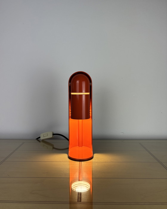Image 1 of Flip Top Space Age Desk Lamp Leuka 1970s by Richard Carruther Vintage Table Lamp Space Age 70s Mid Century Industrial Italy