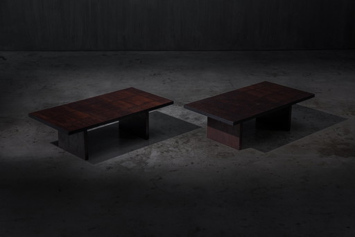 Tables basses rectangulaires en bambou par Axel Vervoordt, Belgique, années 1980