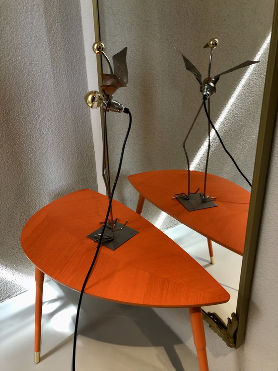 Image 1 of Vintage tafellamp goud Vogel van Stubenrauch 2 stuks