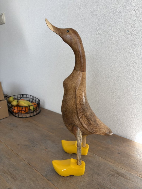 Anatra in Legno Fatta a Mano – Oggetti decorativi – 43 cm (photo 3 of 10)