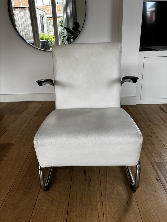 Image 1 of Gispen Dutch Originals 405 Design Fauteuil In Wit Leer