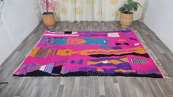 Tapis berbère authentique en laine coloré 200/300 – Wool (photo 3 of 11)