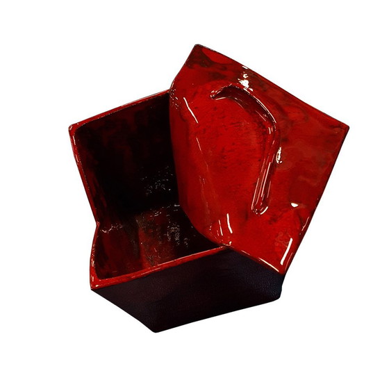 Image 1 of Vase en céramique sculpté à la main par Lidy Leegstra, 1996