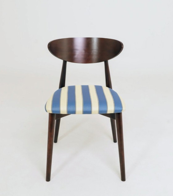 Image 1 of Ensemble de 4 chaises de salle à manger vintage côte d'azur à sangles