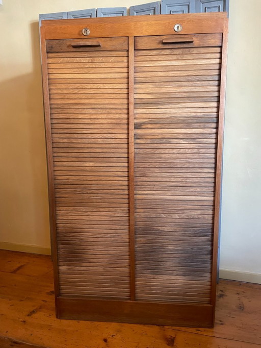 Rolluikkast Archiefkast Muziekkast Vintage Frans