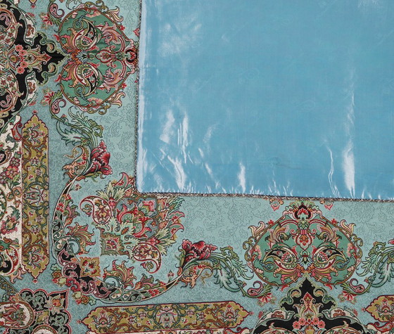 Image 1 of Handgemaakt Oosters tafelkleed, zeer fijn vervaardigd van zijden draden, 100 x 100 cm