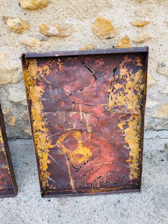 Image 1 of Sculture murali brutaliste americane di metà secolo di Irv Bramberg, anni '60, set di 3