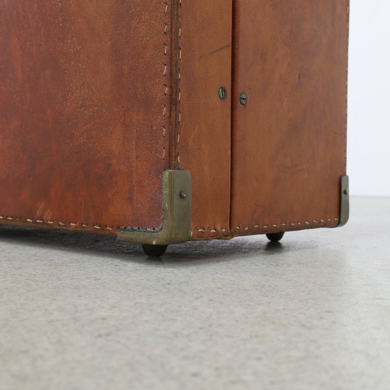 Image 1 of Valigia da viaggio vintage in pelle di lusso fatta a mano in Italia