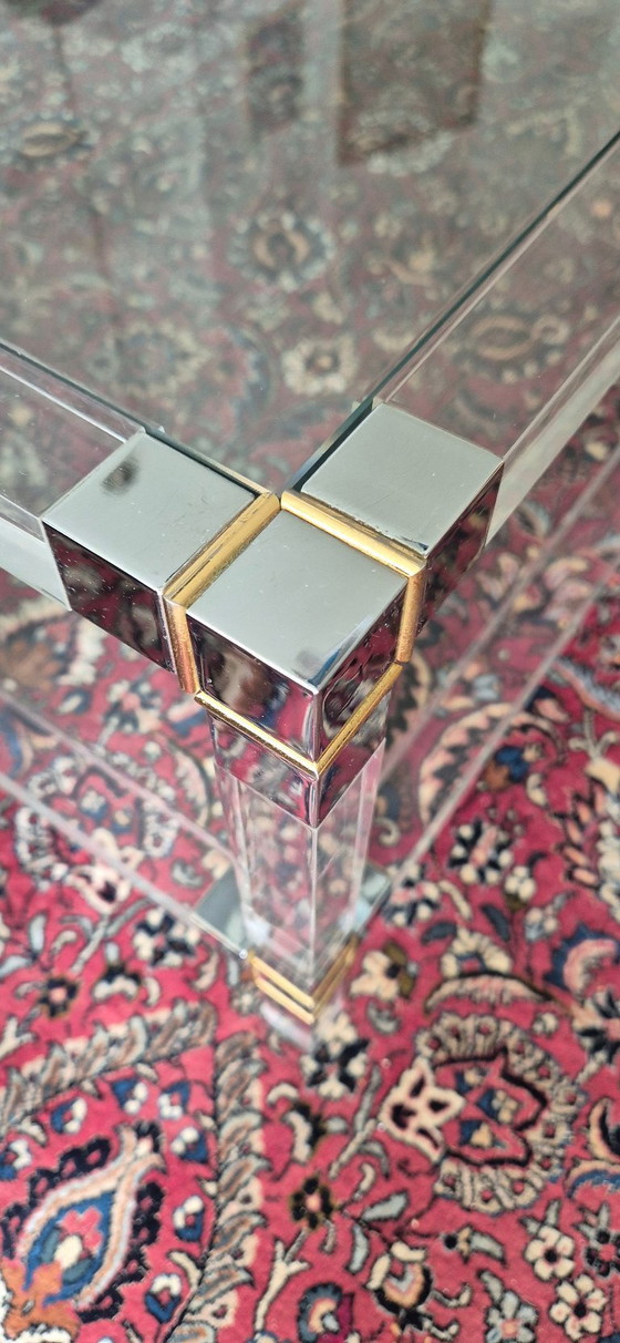 Image 1 of Couchtisch aus Acrylglas/Plexiglas und Glas, Regency-Stil der 1970er Jahre
