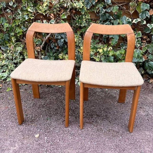 2 wooden chairs