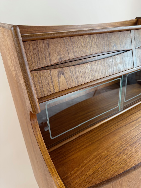 Image 1 of Gunnar Falsig for Holstebro Møbelfabrik – Sculpted Danish Teak Secretary