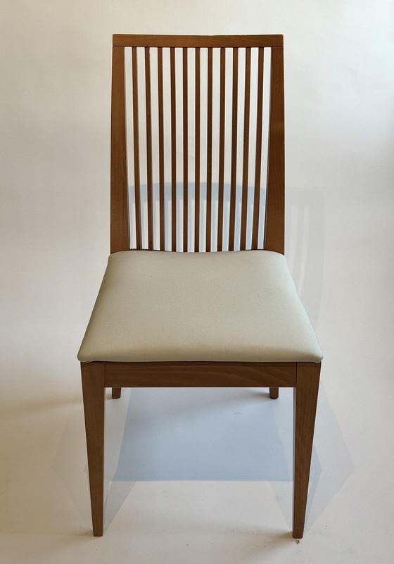 Image 1 of Set 4 Vintage Eetkamer Stoelen A. Sibau /  Frank Llyod Wright /. 80’s 