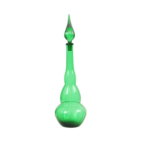 Image 1 of Riesige grüne Glaskaraffe Genie Bottle
