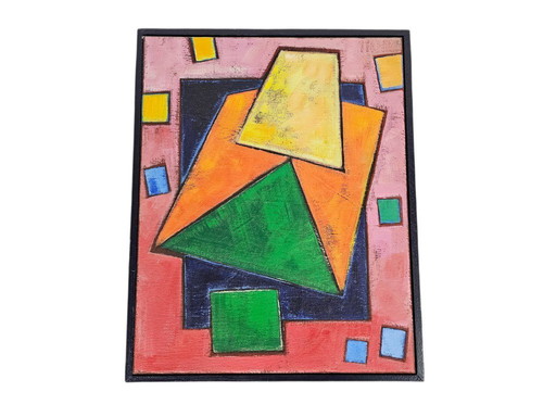 Liesbeth Tóth-de Knegt - 'Falling Castles in the Air' - canvas on wood - signed