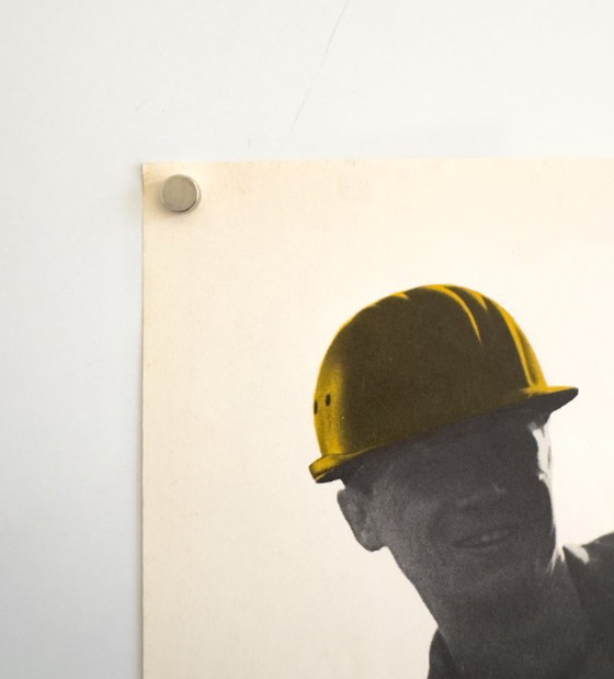 Image 1 of 🚆 Nicht zu weit hinauslehnen – 1966 – Original A2 Sicherheitsplakat der Deutschen Bundesbahn | Siebdruck | 59,4 × 42,0 cm 