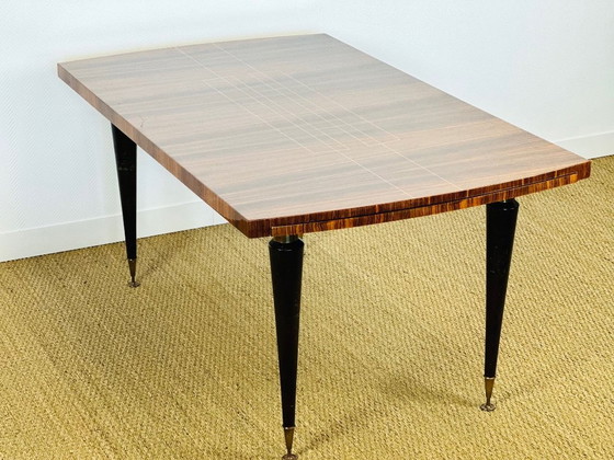 Image 1 of Table de salle à manger art déco en palissandre verni, 1940